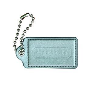 Coach Silver Leather Large Hangtag